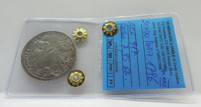 Italië, Pauselijke Staat Pio VI (1775-1799). Testone (30, Postzegels en Munten, Munten | Europa | Niet-Euromunten