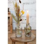 Glas vaas fles riga voor schelpen kaarsen of olielamp 12×7, Nieuw