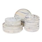 Service de table Marena - gris et marron - 18 pièces | 6, Huis en Inrichting, Verzenden