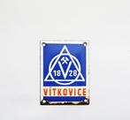 Rare vintage industrial enamel sign - VITKOVICE -