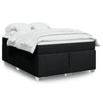 vidaXL Boxspring met matras stof zwart 160x200 cm, Verzenden, Nieuw