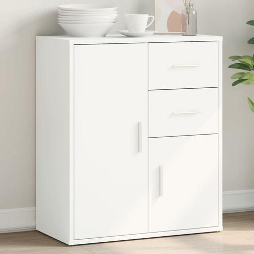vidaXL Dressoir 60x31x70 cm bewerkt hout wit, Huis en Inrichting, Kasten | Dressoirs, Nieuw, Verzenden