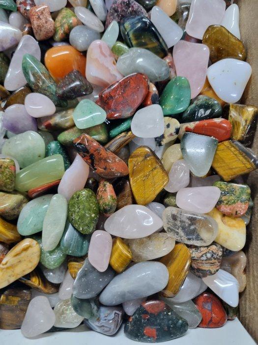 Cristaux polis Big Lot HQ - différents minéraux, 18 - 36 mm., Collections, Minéraux & Fossiles