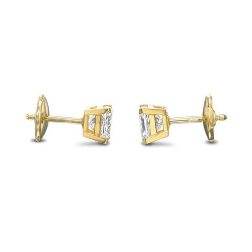 Oorstekers - 18 karaat Geel goud Diamant (Natuurlijk), Handtassen en Accessoires, Antieke sieraden