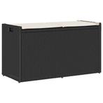 vidaXL Opbergbank met kussen voor buiten 100 cm poly rattan, Tuin en Terras, Verzenden, Nieuw