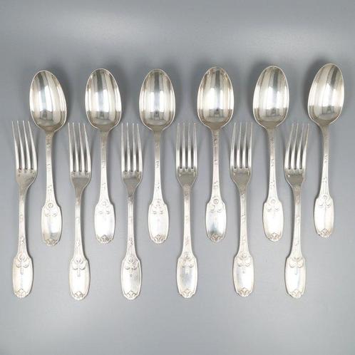 Christofle - model Delafosse (Louis XVI-stijl) - Bestekset, Antiek en Kunst, Antiek | Meubels | Tafels