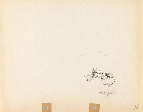 Walt Disney - Dessin de production original vintage de, Verzamelen, Disney