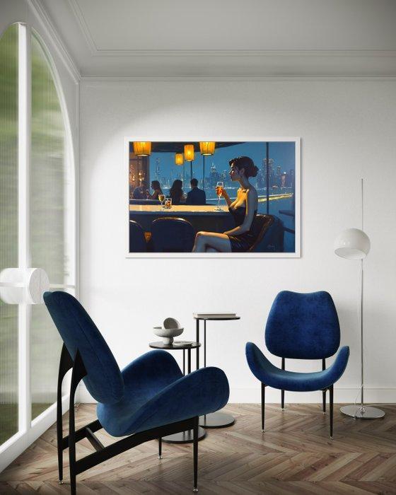 RINGER - New-York Night Toile 1/1 Toile Large, Antiek en Kunst, Kunst | Designobjecten