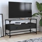 vidaXL Tv-meubel met glazen blad 98x35x51 cm bewerkt hout, Huis en Inrichting, Kasten |Televisiemeubels, Verzenden, Nieuw