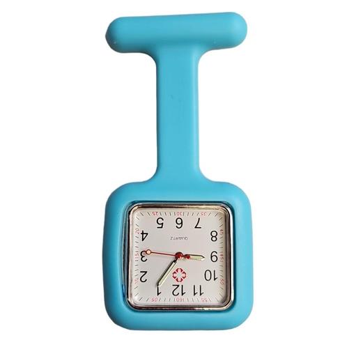 Fako® - Verpleegstershorloge - Siliconen Vierkant - Aqua, Handtassen en Accessoires, Horloges | Dames, Verzenden
