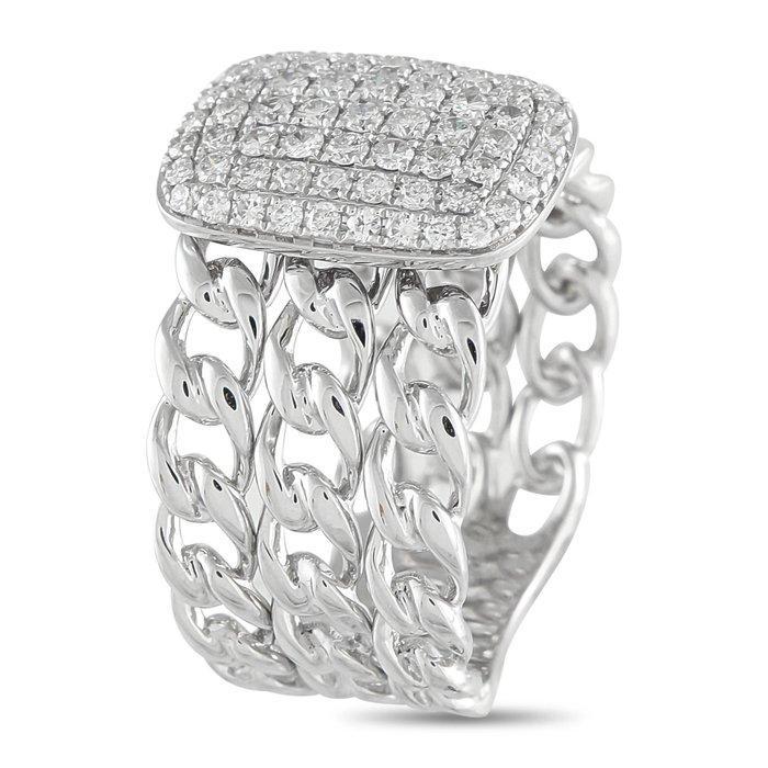 Ring - 18 karaat Witgoud, 18K witgouden 0,60 ct diamant ring, Handtassen en Accessoires, Ringen