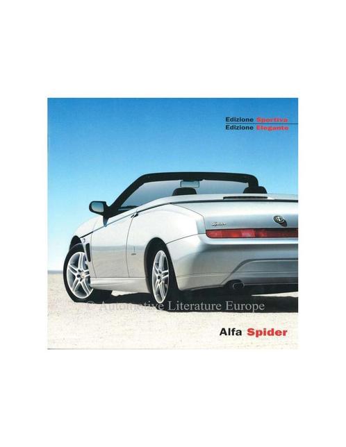 2002 ALFA ROMEO SPIDER EDIZIONE BROCHURE DUITS, Livres, Autos | Brochures & Magazines