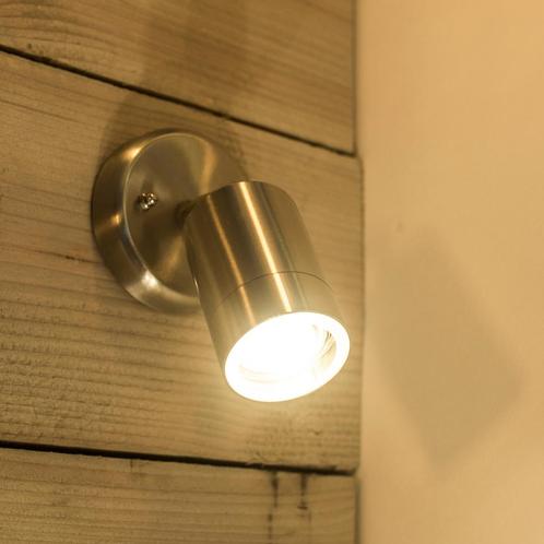 Wandverlichting modern Downlighter Muurlamp Rvs, Tuin en Terras, Buitenverlichting, Verzenden