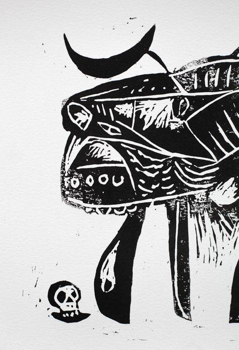 ONIE Jackson - Jeune taureau, Antiek en Kunst, Kunst | Schilderijen | Modern