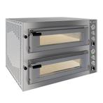 Elektrische oven 2x 4 pizzas diam.350mm, 2 kamers, Verzenden, Nieuw in verpakking, Fornuis, Frituur en Grillen