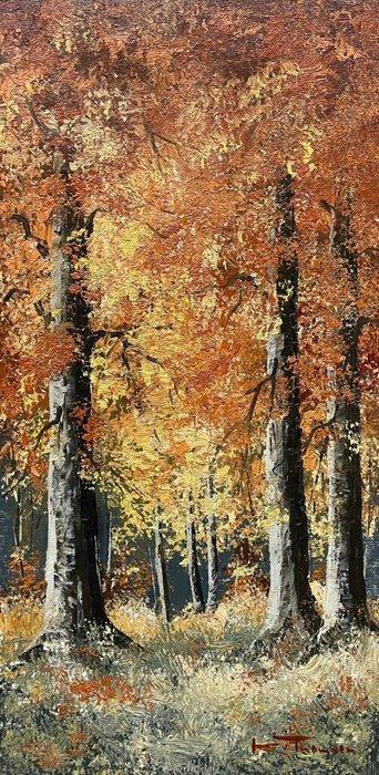 Europese school (XX) - Golden Serenity - NO RESERVE, Antiek en Kunst, Kunst | Schilderijen | Klassiek