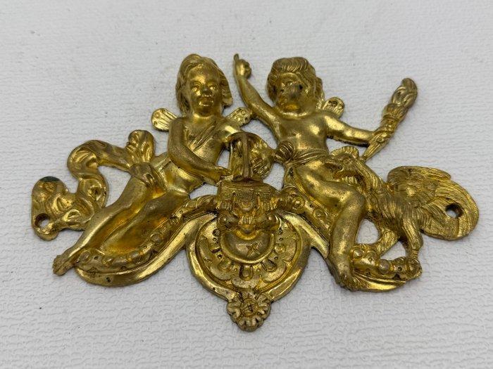 Decoratief ornament - Frankrijk - Bronzen plaquette met, Antiek en Kunst, Kunst | Niet-Westerse kunst