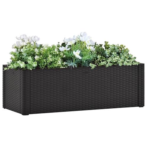 vidaXL Plantenbak hoog zelfbewateringssysteem 100x43x33 cm, Tuin en Terras, Bloempotten, Nieuw, Verzenden