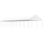 vidaXL Prieel met dak 20,07x4,08x3,22 m polyetheen wit, Verzenden, Nieuw