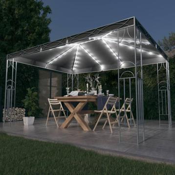 vidaXL Prieel met LED-lichtslinger 400x300 cm, Verzenden