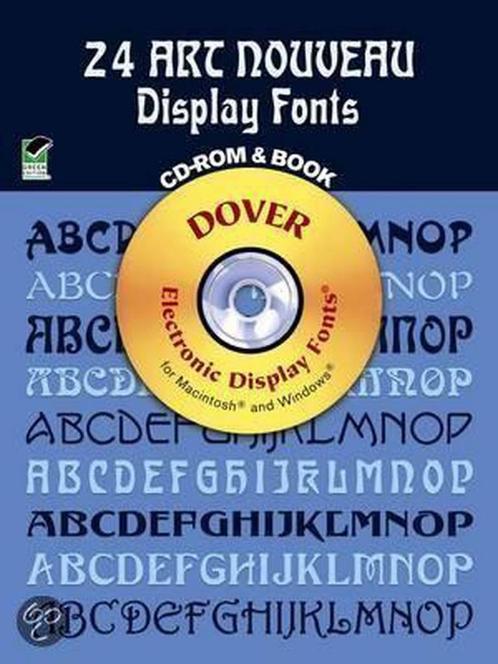 24 Art Nouveau Display Fonts - CD-Rom and Book 9780486999548, Livres, Livres Autre, Envoi