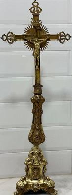 Antiek Kruis - Verguld brons, Verguld messing - 1850-1900 -