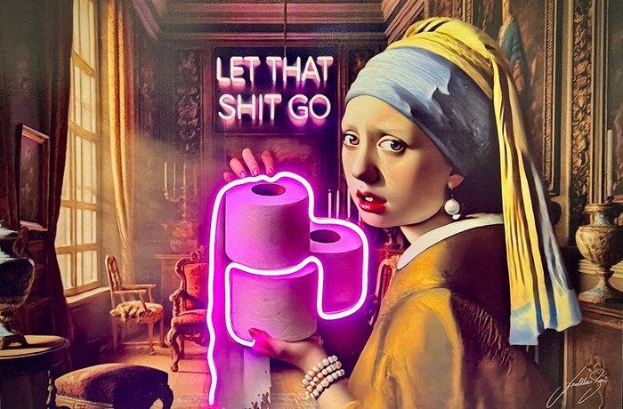 LEDMansion - Let That Shit Go V.2. | Led Wall Artwork, Antiek en Kunst, Kunst | Designobjecten