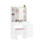 Kaptafel - Make-up Tafel - Cosmetica Tafel - Met Spiegel en, Verzenden