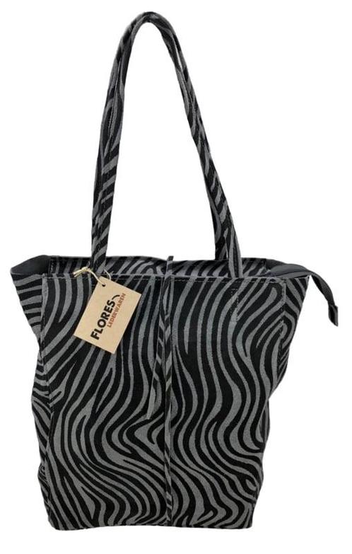 Zebra Grijs Vera Pelle wild leren shopper, Handtassen en Accessoires, Tassen | Schoudertassen, Verzenden