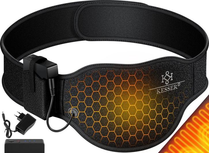 Warmtekussen rug - Warmteband - Verwarmde rugband - Zwart -, Huis en Inrichting, Woonaccessoires | Kussens, Nieuw, Verzenden