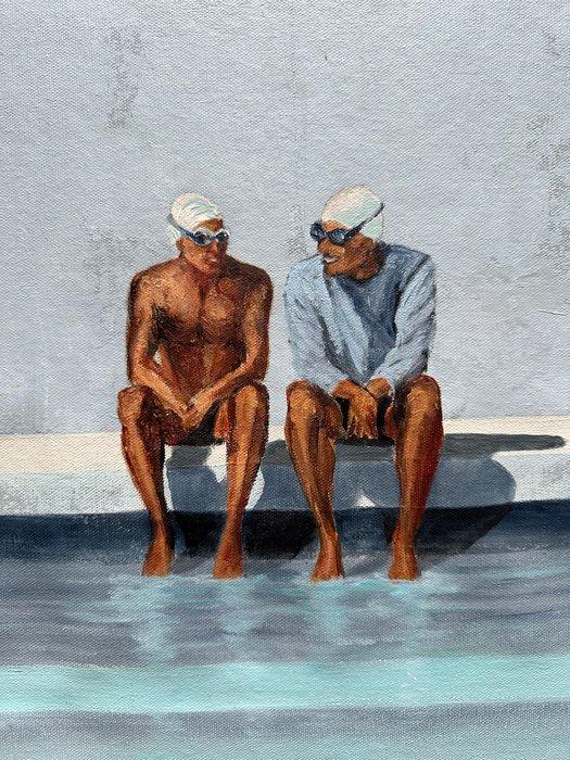 Tetiana Liakhovchuk - Champions Conversation, Antiek en Kunst, Kunst | Schilderijen | Modern