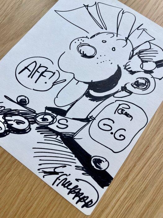 FMurrr - Spirou - Dessin dédicacé à Gérard Méano - (1980s), Boeken, Stripverhalen