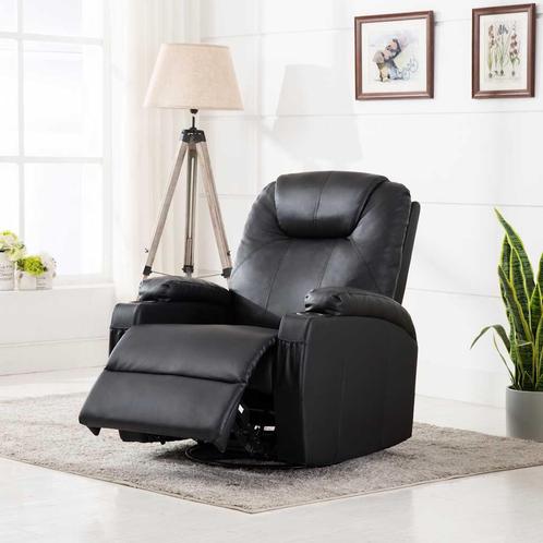 vidaXL Massagestoel schommelend kunstleer zwart, Huis en Inrichting, Stoelen, Nieuw, Verzenden