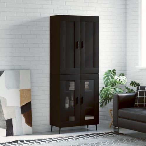 vidaXL Hoge kast 69,5x34x180 cm bewerkt hout zwart, Maison & Meubles, Armoires | Dressoirs, Envoi