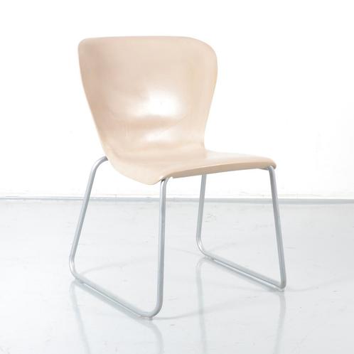 Steelcase Westside vergaderstoel, bruin, buisframe onderstel, Huis en Inrichting, Stoelen, Gebruikt, Ophalen of Verzenden