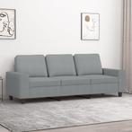 vidaXL Driezitsbank 180 cm stof lichtgrijs, Huis en Inrichting, Zetels | Zetels, Verzenden, Nieuw