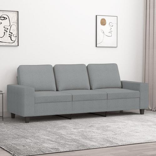 vidaXL Driezitsbank 180 cm stof lichtgrijs, Huis en Inrichting, Zetels | Zetels, Nieuw, Verzenden