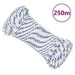 vidaXL Boot touw 3 mm 250 m polypropyleen wit, Verzenden, Nieuw