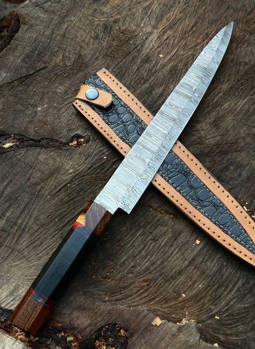 Keukenmes - Bunko - yanagiba - keukenmes - Damast - Japanse, Antiek en Kunst, Antiek | Keukengerei