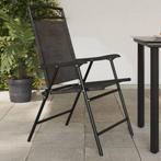 vidaXL Tuinstoelen 8 st inklapbaar staal en textileen, Tuin en Terras, Tuinstoelen, Verzenden, Nieuw