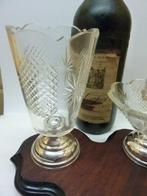 Asbak - Antieke mahonie rook set w.o. sigaren pot, lucifer