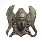 Romain antique Bronze Tête de Minerve avec applique en forme