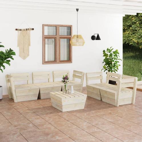 vidaXL 6-delige Loungeset pallet geïmpregneerd vurenhout, Tuin en Terras, Tuinsets en Loungesets, Loungeset, Nieuw, Verzenden