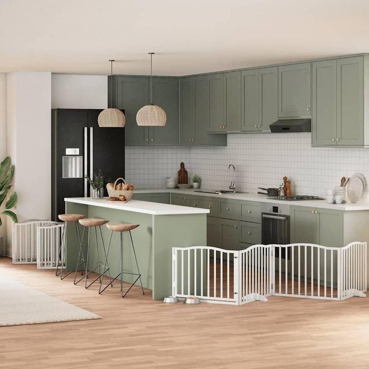 vidaXL Hondenhek inklapbaar met deur 10 panelen 800cm, Dieren en Toebehoren, Hondenbenches, Nieuw, Verzenden