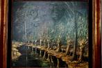 Robert Berghmans (1925-2005) - Boer en Boerin met knotwilgen