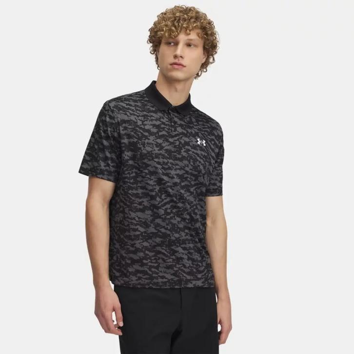 Under Armour Matchplay Printed Polo-Blk 008 - Maat SM, Kleding | Heren, T-shirts, Nieuw, Maat 46 (S) of kleiner, Ophalen of Verzenden