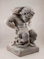 Sculpture, Piedistallo con Tritone - 28 cm - Plâtre