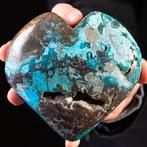 Hart met Geode Natuurlijk Chrysocolla Hart uit Peru. -