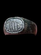 Middeleeuws Rare Sign Seal Ring (Zonder Minimumprijs), Handtassen en Accessoires