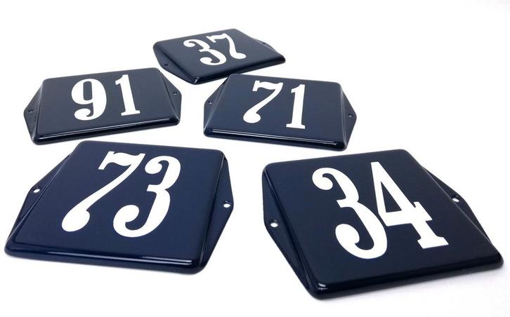 Oud Hollands blauwe huisnummer met oortjes, Verzamelen, Merken en Reclamevoorwerpen, Verzenden